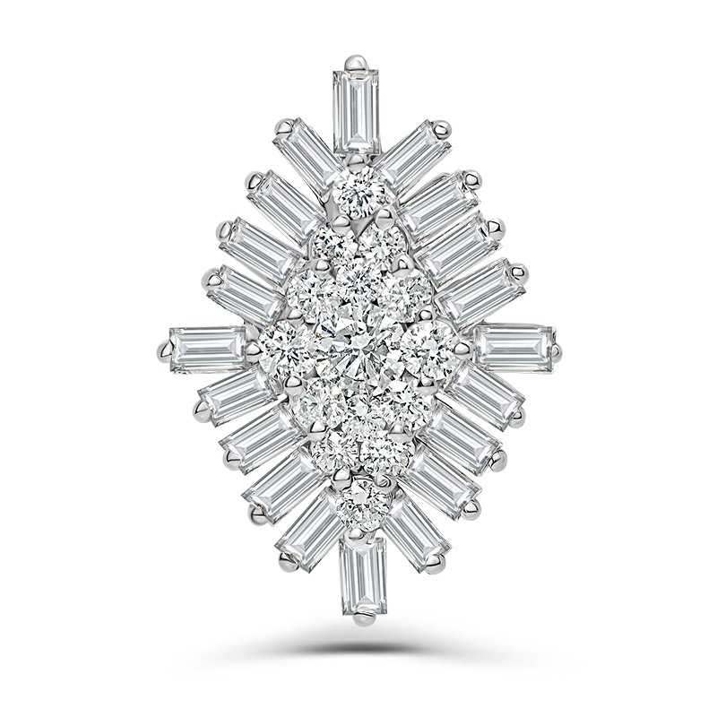 Spark Baguette Diamond Pendant
