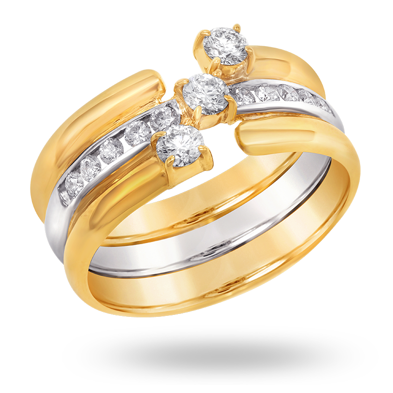 White and Yellow Gold Diamond Ring