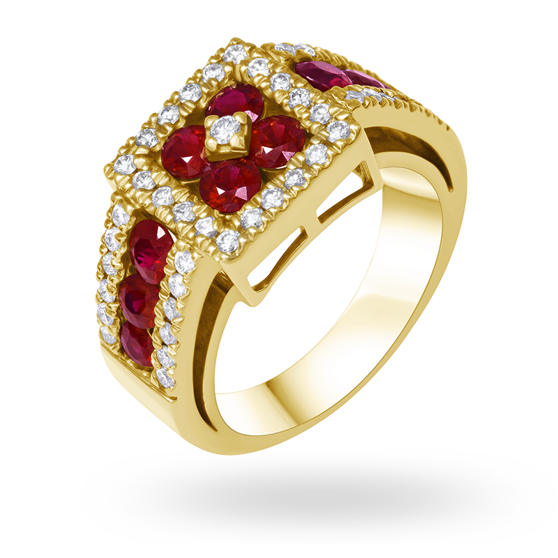 Channel Set Ruby Ring