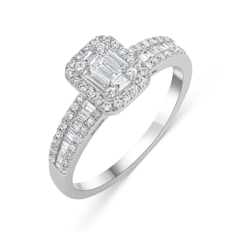 Illusion set white gold Diamond Ring